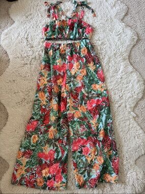 Tropical Floral Two-Piece Set